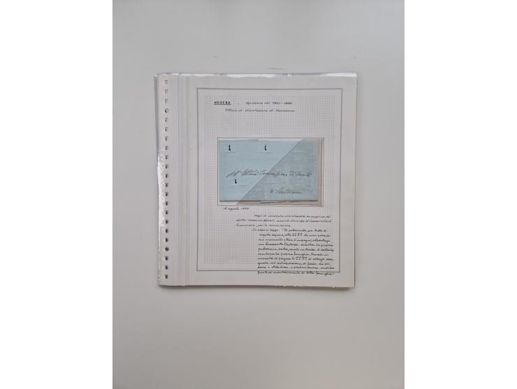 MODENA: 1691/1865, über 140 Briefe und Dokumente, viele mit seltenen Stempeln ab ca. 1806, dabei u.a. Expressbrief an den Bür