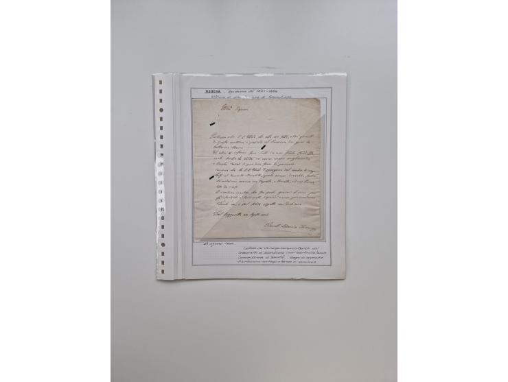 MODENA: 1691/1865, über 140 Briefe und Dokumente, viele mit seltenen Stempeln ab ca. 1806, dabei u.a. Expressbrief an den Bür