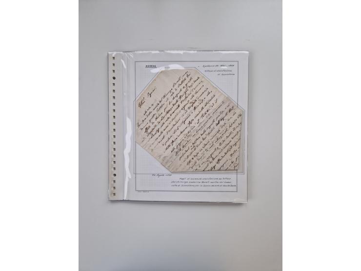 MODENA: 1691/1865, über 140 Briefe und Dokumente, viele mit seltenen Stempeln ab ca. 1806, dabei u.a. Expressbrief an den Bür