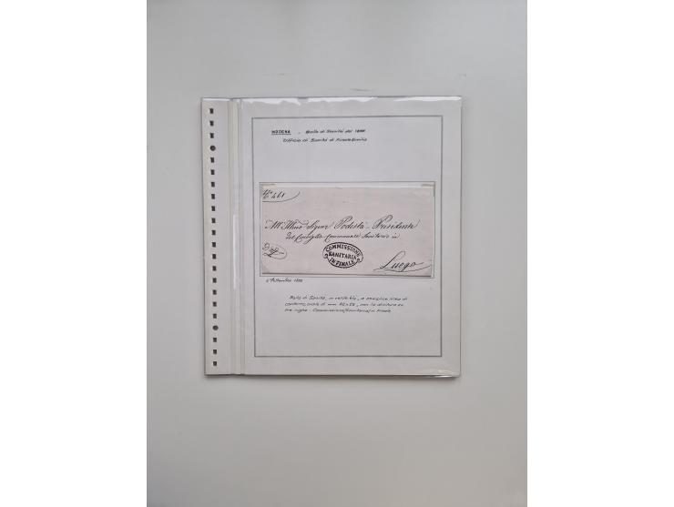 MODENA: 1691/1865, über 140 Briefe und Dokumente, viele mit seltenen Stempeln ab ca. 1806, dabei u.a. Expressbrief an den Bür