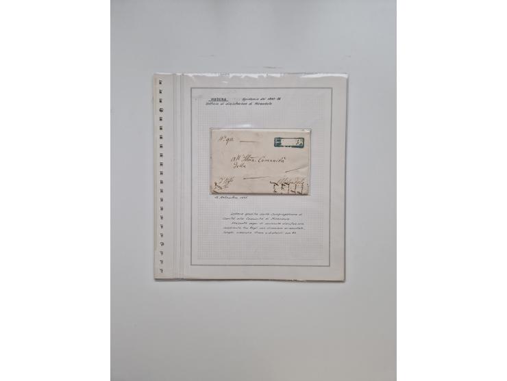 MODENA: 1691/1865, über 140 Briefe und Dokumente, viele mit seltenen Stempeln ab ca. 1806, dabei u.a. Expressbrief an den Bür