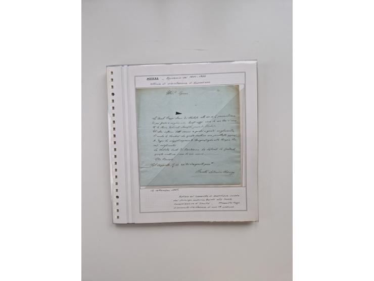 MODENA: 1691/1865, über 140 Briefe und Dokumente, viele mit seltenen Stempeln ab ca. 1806, dabei u.a. Expressbrief an den Bür