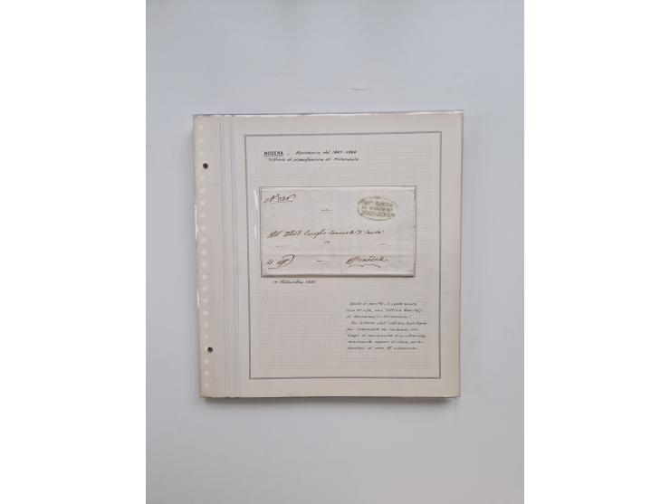 MODENA: 1691/1865, über 140 Briefe und Dokumente, viele mit seltenen Stempeln ab ca. 1806, dabei u.a. Expressbrief an den Bür