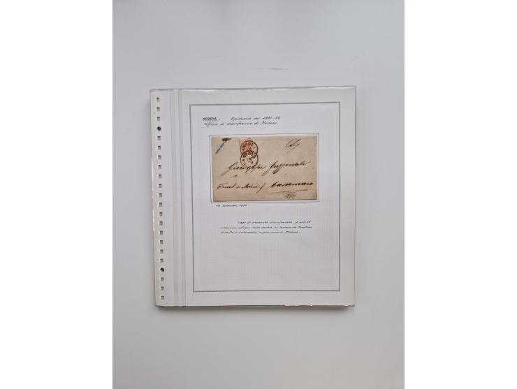 MODENA: 1691/1865, über 140 Briefe und Dokumente, viele mit seltenen Stempeln ab ca. 1806, dabei u.a. Expressbrief an den Bür