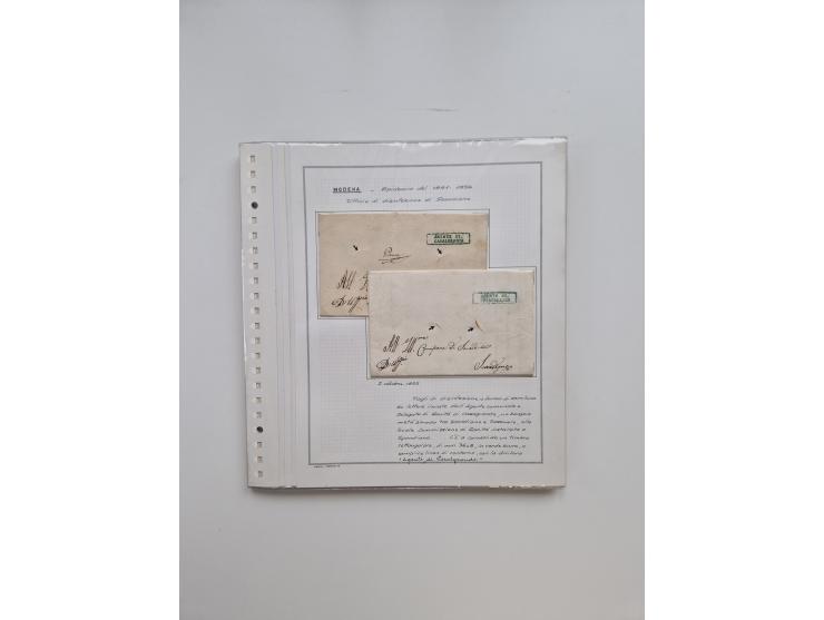 MODENA: 1691/1865, über 140 Briefe und Dokumente, viele mit seltenen Stempeln ab ca. 1806, dabei u.a. Expressbrief an den Bür