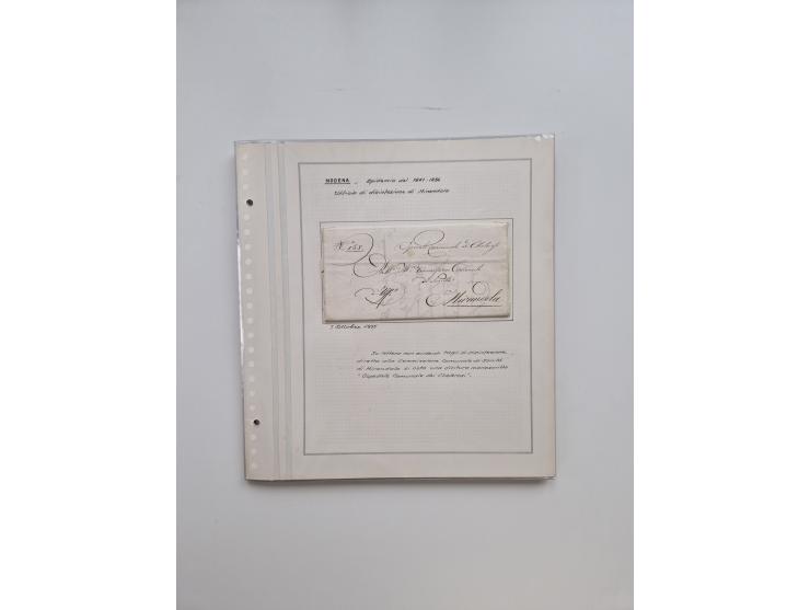 MODENA: 1691/1865, über 140 Briefe und Dokumente, viele mit seltenen Stempeln ab ca. 1806, dabei u.a. Expressbrief an den Bür
