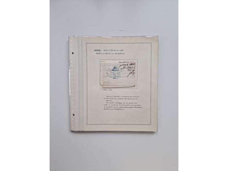 MODENA: 1691/1865, über 140 Briefe und Dokumente, viele mit seltenen Stempeln ab ca. 1806, dabei u.a. Expressbrief an den Bür