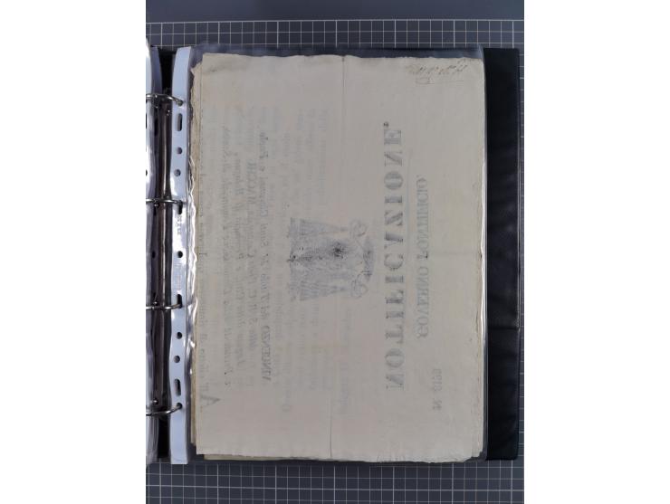 KIRCHENSTAAT: 1835/37, Sammlung von über 80 Dokumenten und Briefen zu den päpstlichen Sanitätszirkularen “Circolare di Sanità