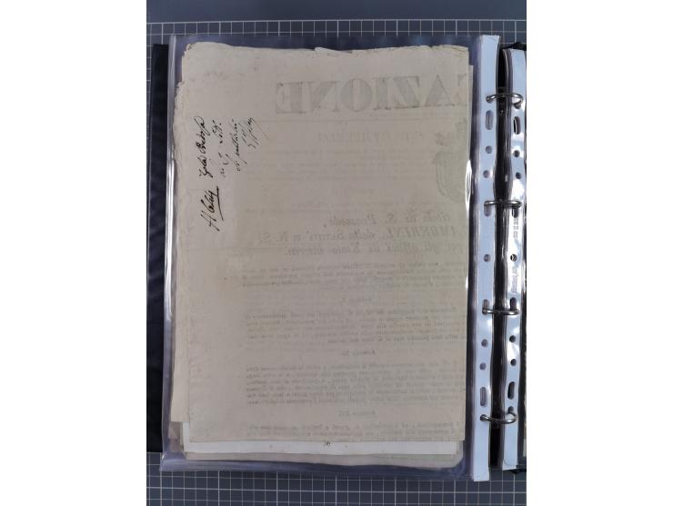 KIRCHENSTAAT: 1835/37, Sammlung von über 80 Dokumenten und Briefen zu den päpstlichen Sanitätszirkularen “Circolare di Sanità