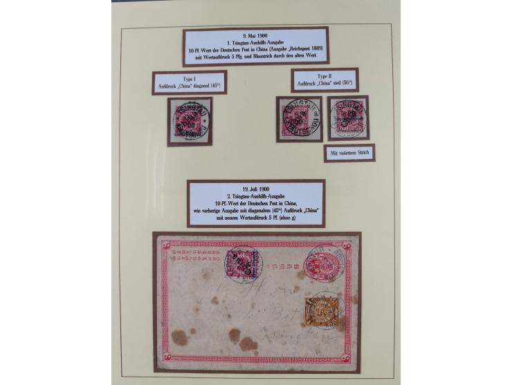 1898/1909, Sammlung ab Vorläufer-Ausgaben auf Briefstücken mit besseren und kpl. Ausgaben. Dabei u.a. Mi.-Nr. 2 mit Stempel “