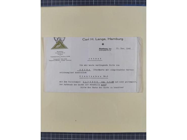 1898/1909, Sammlung ab Vorläufer-Ausgaben auf Briefstücken mit besseren und kpl. Ausgaben. Dabei u.a. Mi.-Nr. 2 mit Stempel “