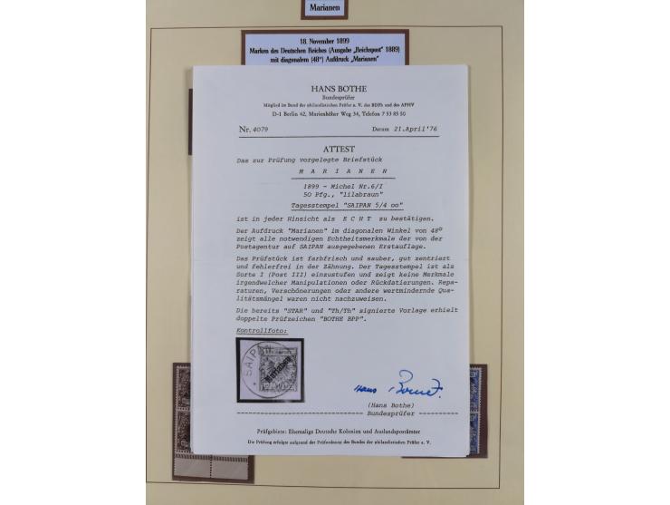 1899/1901, in den Hauptnummern kpl. Sammlung auf Briefstücken. Dabei Mi.-Nr. 1I (Stempel Sorte II, FA Jäschke-L. BPP), Mi.-Nr