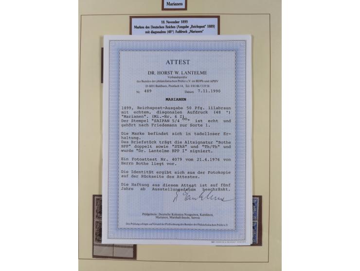 1899/1901, in den Hauptnummern kpl. Sammlung auf Briefstücken. Dabei Mi.-Nr. 1I (Stempel Sorte II, FA Jäschke-L. BPP), Mi.-Nr