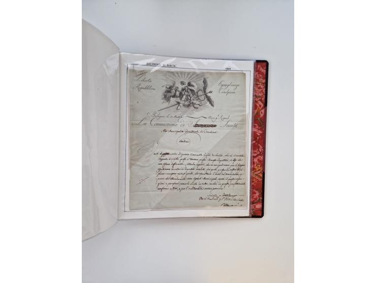 KIRCHENSTAAT: 1630/1886, sehr reichhaltige Sammlung mit über 370 Briefen und Dokumenten, darunter u. a. ein Dokument über die