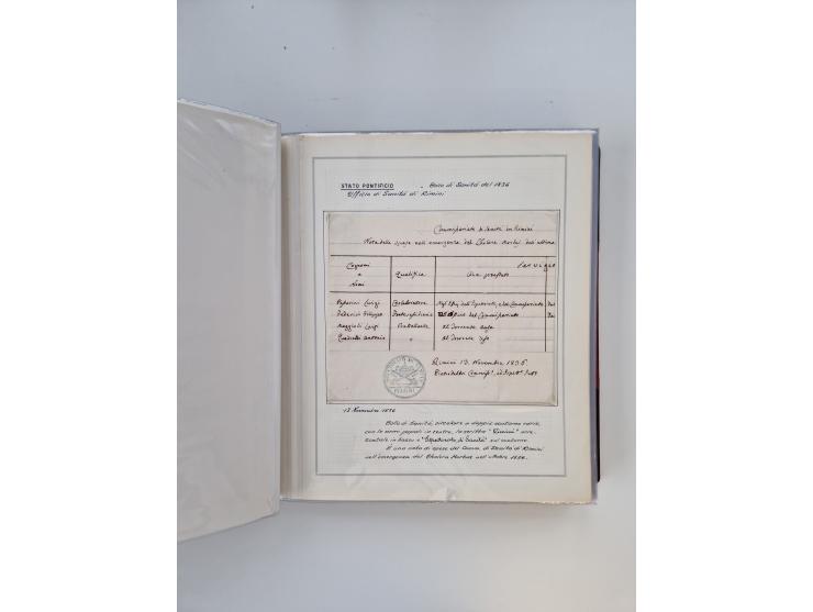 KIRCHENSTAAT: 1630/1886, sehr reichhaltige Sammlung mit über 370 Briefen und Dokumenten, darunter u. a. ein Dokument über die