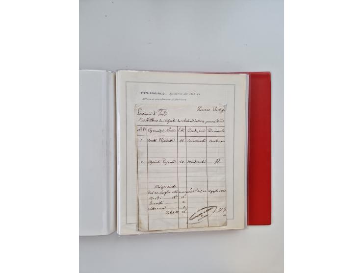 KIRCHENSTAAT: 1630/1886, sehr reichhaltige Sammlung mit über 370 Briefen und Dokumenten, darunter u. a. ein Dokument über die