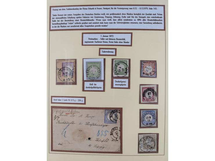 1872/1916, gestempelte Sammlung inkl. Dienstmarken mit kleinem Teil “ NDP Reichspost-Vorläufer” mit vielen besseren Werten, F