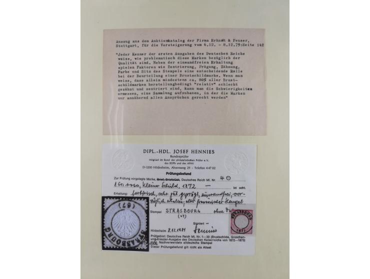 1872/1916, gestempelte Sammlung inkl. Dienstmarken mit kleinem Teil “ NDP Reichspost-Vorläufer” mit vielen besseren Werten, F