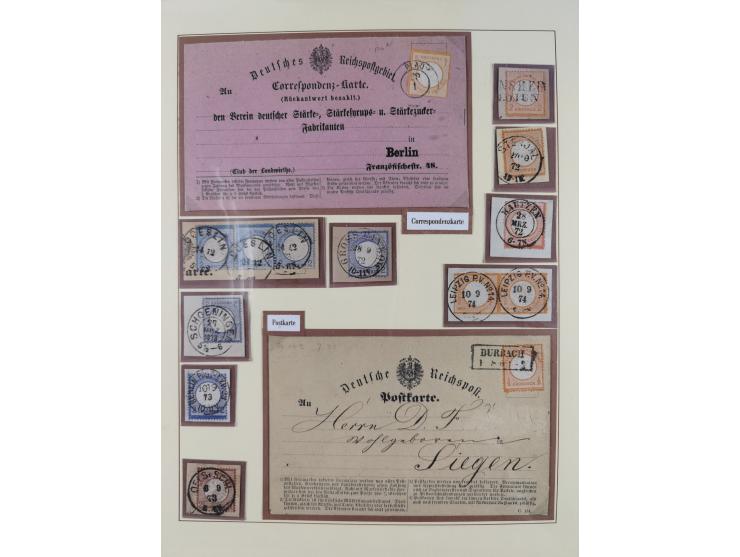 1872/1916, gestempelte Sammlung inkl. Dienstmarken mit kleinem Teil “ NDP Reichspost-Vorläufer” mit vielen besseren Werten, F