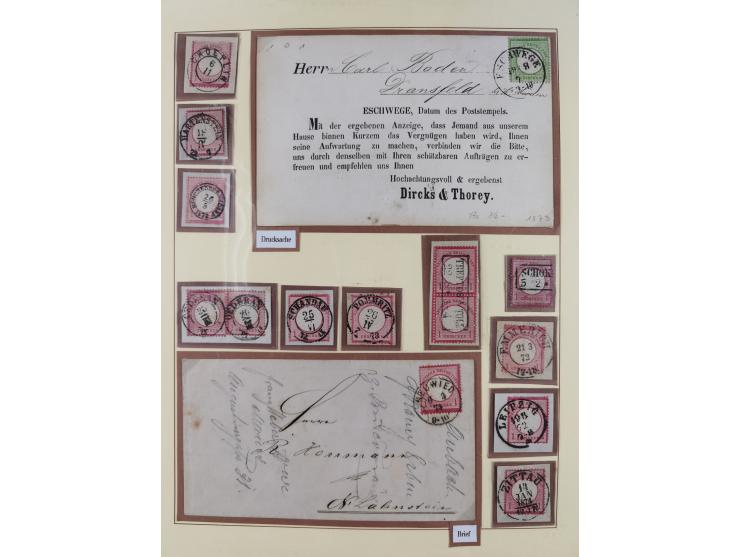 1872/1916, gestempelte Sammlung inkl. Dienstmarken mit kleinem Teil “ NDP Reichspost-Vorläufer” mit vielen besseren Werten, F