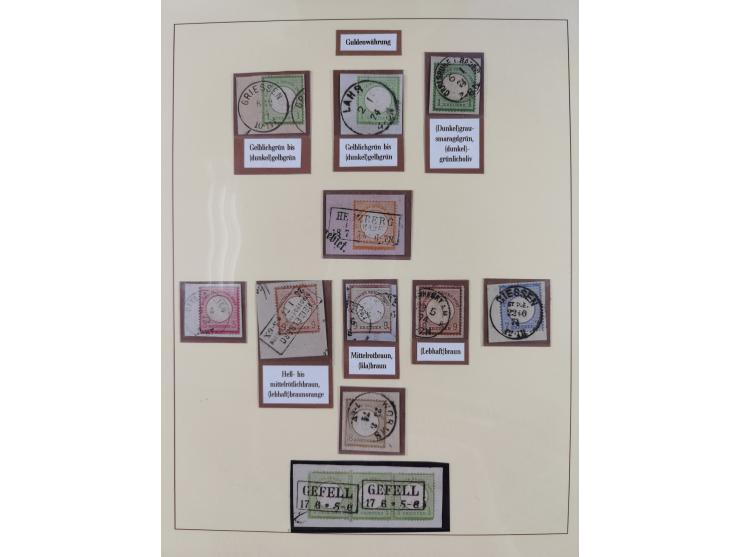 1872/1916, gestempelte Sammlung inkl. Dienstmarken mit kleinem Teil “ NDP Reichspost-Vorläufer” mit vielen besseren Werten, F
