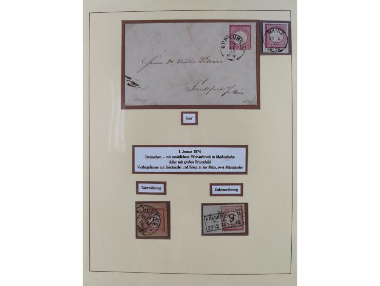 1872/1916, gestempelte Sammlung inkl. Dienstmarken mit kleinem Teil “ NDP Reichspost-Vorläufer” mit vielen besseren Werten, F