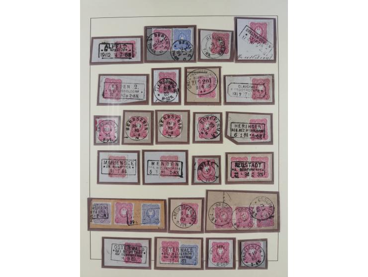 1872/1916, gestempelte Sammlung inkl. Dienstmarken mit kleinem Teil “ NDP Reichspost-Vorläufer” mit vielen besseren Werten, F