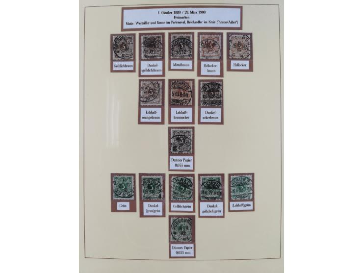 1872/1916, gestempelte Sammlung inkl. Dienstmarken mit kleinem Teil “ NDP Reichspost-Vorläufer” mit vielen besseren Werten, F