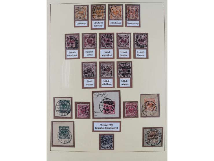 1872/1916, gestempelte Sammlung inkl. Dienstmarken mit kleinem Teil “ NDP Reichspost-Vorläufer” mit vielen besseren Werten, F