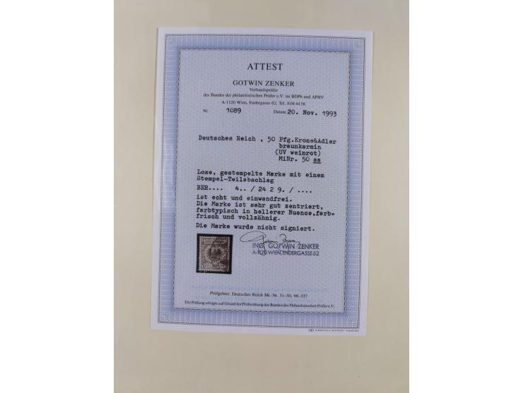 1872/1916, gestempelte Sammlung inkl. Dienstmarken mit kleinem Teil “ NDP Reichspost-Vorläufer” mit vielen besseren Werten, F