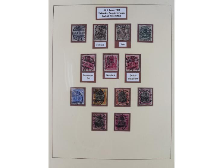 1872/1916, gestempelte Sammlung inkl. Dienstmarken mit kleinem Teil “ NDP Reichspost-Vorläufer” mit vielen besseren Werten, F