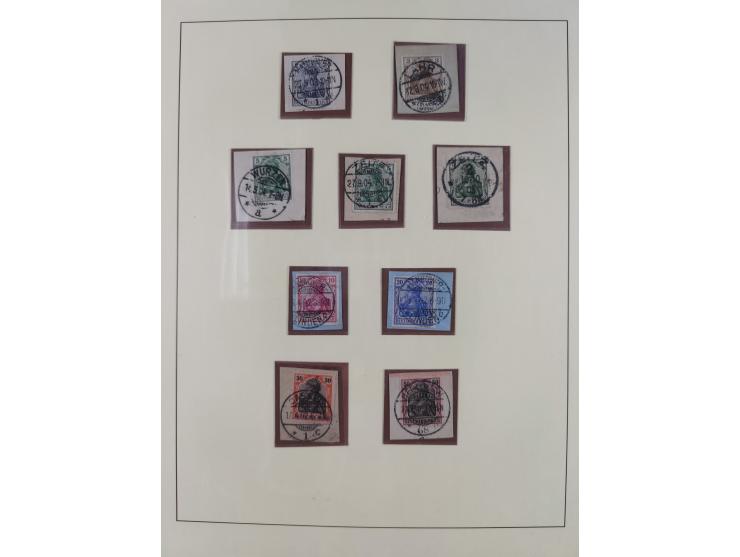 1872/1916, gestempelte Sammlung inkl. Dienstmarken mit kleinem Teil “ NDP Reichspost-Vorläufer” mit vielen besseren Werten, F