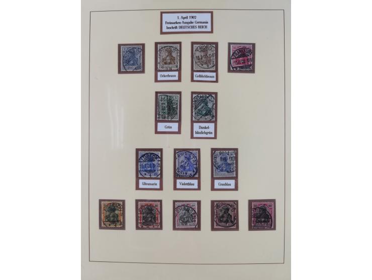 1872/1916, gestempelte Sammlung inkl. Dienstmarken mit kleinem Teil “ NDP Reichspost-Vorläufer” mit vielen besseren Werten, F