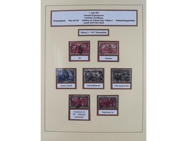 1872/1916, gestempelte Sammlung inkl. Dienstmarken mit kleinem Teil “ NDP Reichspost-Vorläufer” mit vielen besseren Werten, F
