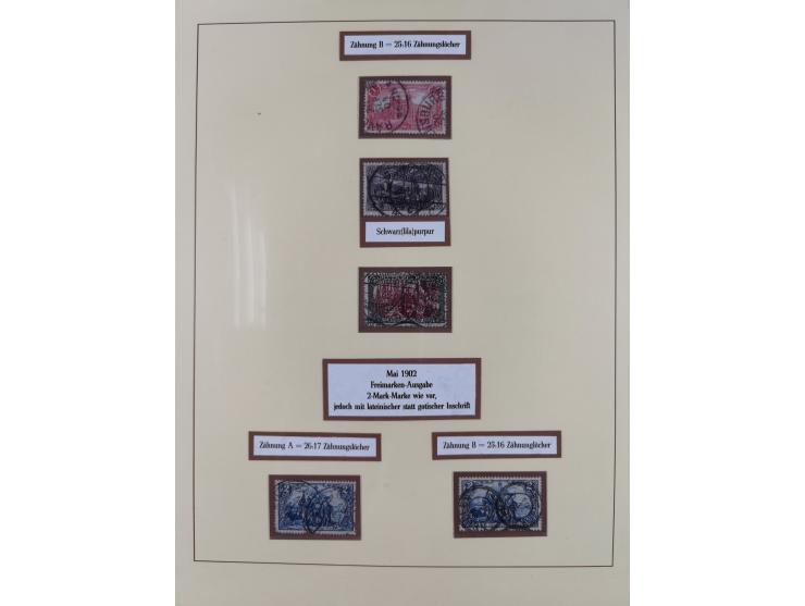 1872/1916, gestempelte Sammlung inkl. Dienstmarken mit kleinem Teil “ NDP Reichspost-Vorläufer” mit vielen besseren Werten, F