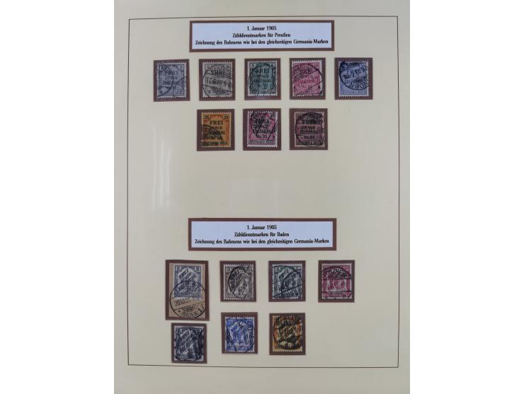 1872/1916, gestempelte Sammlung inkl. Dienstmarken mit kleinem Teil “ NDP Reichspost-Vorläufer” mit vielen besseren Werten, F