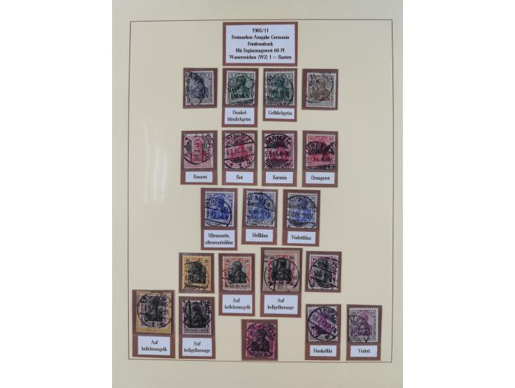 1872/1916, gestempelte Sammlung inkl. Dienstmarken mit kleinem Teil “ NDP Reichspost-Vorläufer” mit vielen besseren Werten, F