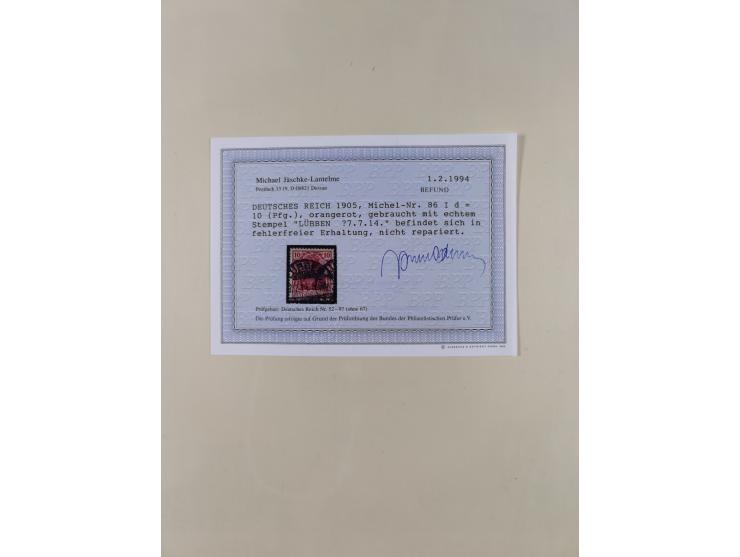 1872/1916, gestempelte Sammlung inkl. Dienstmarken mit kleinem Teil “ NDP Reichspost-Vorläufer” mit vielen besseren Werten, F