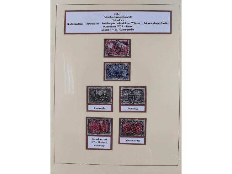 1872/1916, gestempelte Sammlung inkl. Dienstmarken mit kleinem Teil “ NDP Reichspost-Vorläufer” mit vielen besseren Werten, F