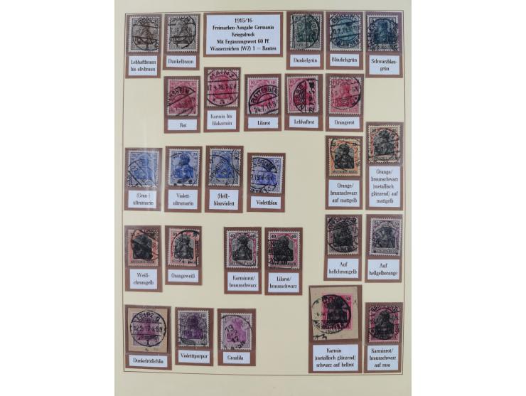 1872/1916, gestempelte Sammlung inkl. Dienstmarken mit kleinem Teil “ NDP Reichspost-Vorläufer” mit vielen besseren Werten, F