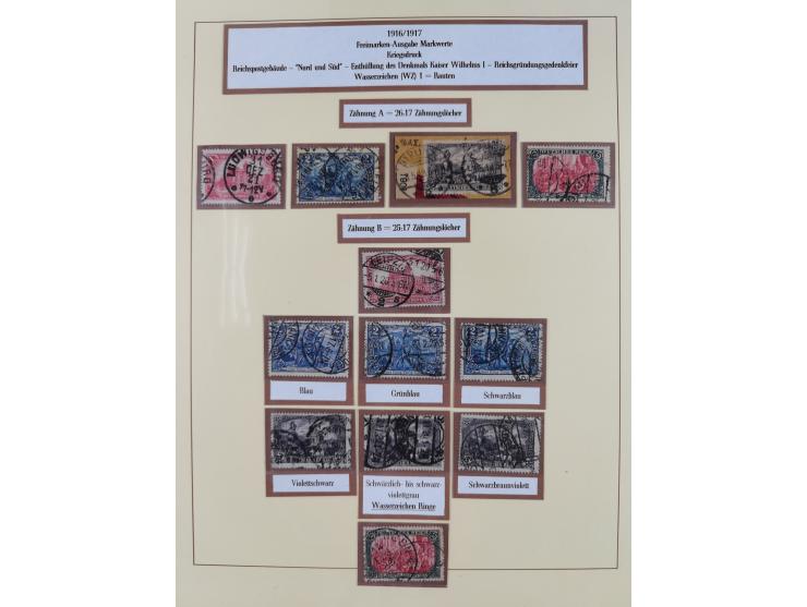 1872/1916, gestempelte Sammlung inkl. Dienstmarken mit kleinem Teil “ NDP Reichspost-Vorläufer” mit vielen besseren Werten, F