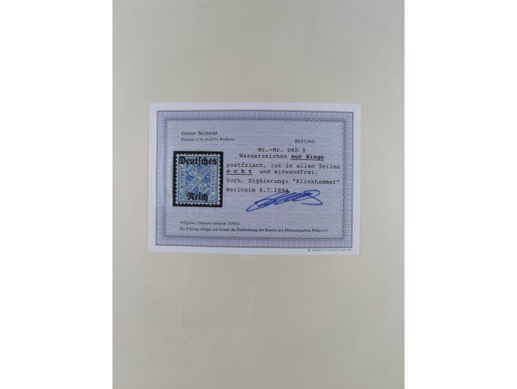 1916/23, postfrische Sammlung inkl. Dienstmarken mit reichlich Farben. Dabei u.a. Mi.-Nr. 104d (FA Tworek BPP), &nbsp;Mi.-Nr.