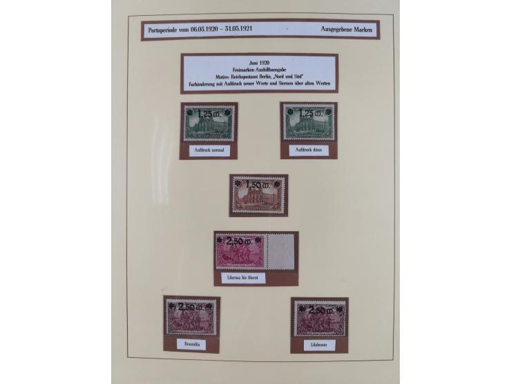 1916/23, postfrische Sammlung inkl. Dienstmarken mit reichlich Farben. Dabei u.a. Mi.-Nr. 104d (FA Tworek BPP), &nbsp;Mi.-Nr.
