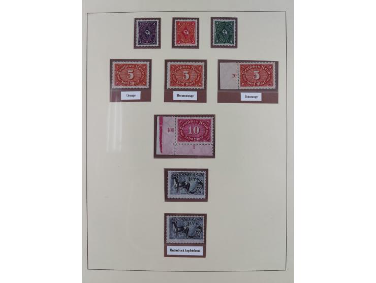 1916/23, postfrische Sammlung inkl. Dienstmarken mit reichlich Farben. Dabei u.a. Mi.-Nr. 104d (FA Tworek BPP), &nbsp;Mi.-Nr.
