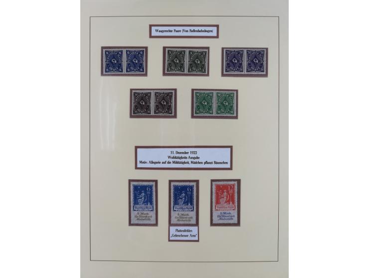 1916/23, postfrische Sammlung inkl. Dienstmarken mit reichlich Farben. Dabei u.a. Mi.-Nr. 104d (FA Tworek BPP), &nbsp;Mi.-Nr.