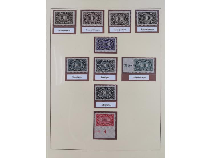 1916/23, postfrische Sammlung inkl. Dienstmarken mit reichlich Farben. Dabei u.a. Mi.-Nr. 104d (FA Tworek BPP), &nbsp;Mi.-Nr.