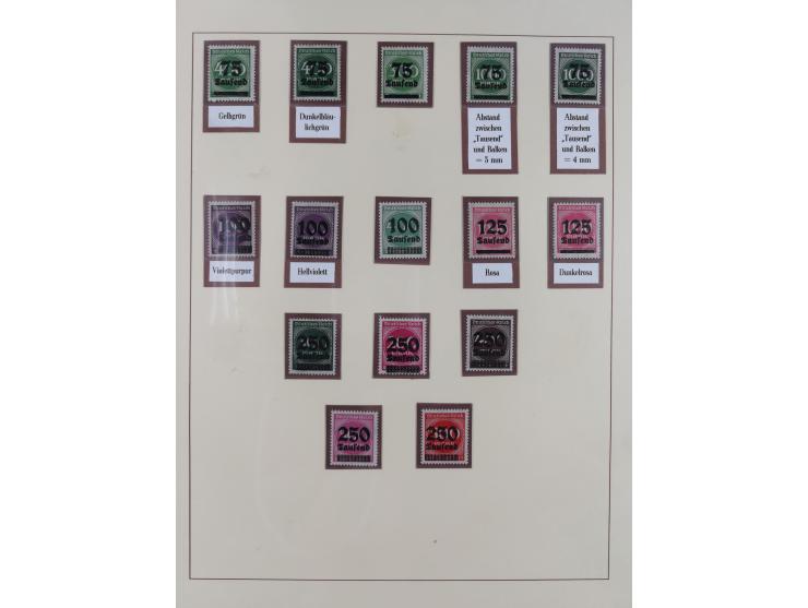 1916/23, postfrische Sammlung inkl. Dienstmarken mit reichlich Farben. Dabei u.a. Mi.-Nr. 104d (FA Tworek BPP), &nbsp;Mi.-Nr.