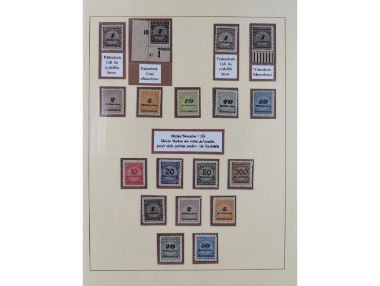 1916/23, postfrische Sammlung inkl. Dienstmarken mit reichlich Farben. Dabei u.a. Mi.-Nr. 104d (FA Tworek BPP), &nbsp;Mi.-Nr.