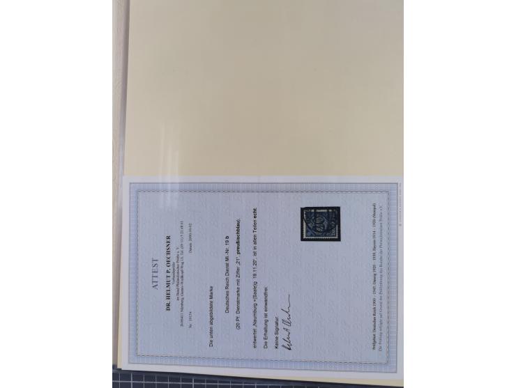 1916/23, gestempelte Sammlung inkl. Dienst mit besseren Marken und Farben. Dabei u.a. Mi.-Nr. 151Y (FA Peschl BPP), Mi.-Nr. 1