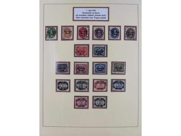 1916/23, gestempelte Sammlung inkl. Dienst mit besseren Marken und Farben. Dabei u.a. Mi.-Nr. 151Y (FA Peschl BPP), Mi.-Nr. 1